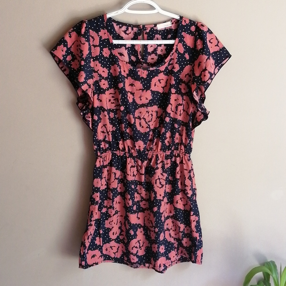 EVERLY Anthropologie Flowered Dress Size XS